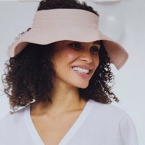 I Am Beauty Unaltered Women's Straw Dusty Pink Sun Hat One Size - New With Tags